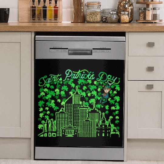 Saint Patrick's Day New Orleans Louisiana Dish Washer Covers
