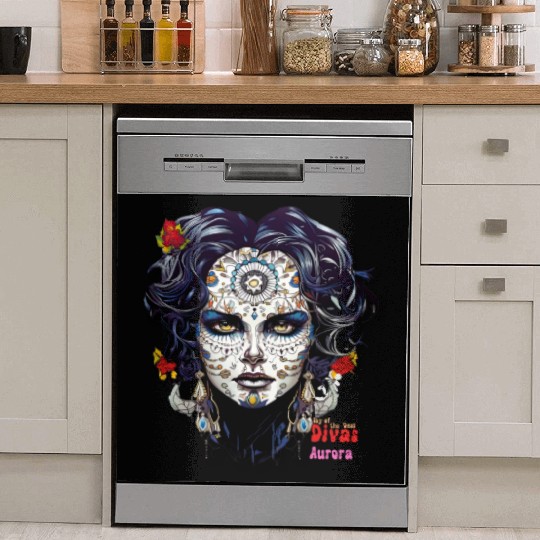 Day of the Dead Divas - Aurora Dish Washer Covers