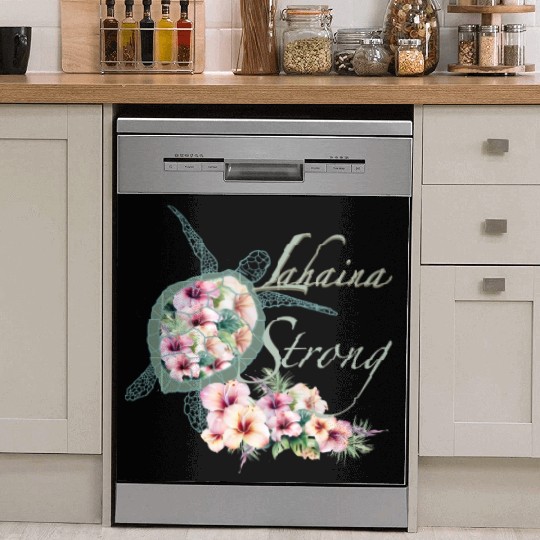 Lahaina Strong: Hibiscus and Sea Turtle Dish Washer Covers