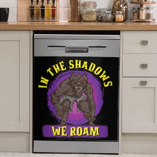 Funny Horror Werewolf Lycanthropy Full Moon Shapes Dish Washer Covers