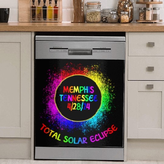 Total Solar Eclipse Memphis Tennessee 4/28/24 Kids Dish Washer Covers