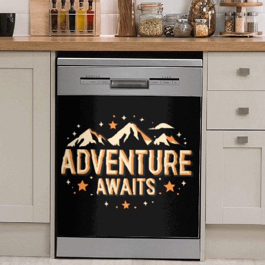 Adventure awaits Mountain Camping Dish Washer Covers