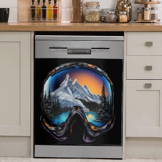 Skiing Ski Googles Mountains Alps Skier Dish Washer Covers
