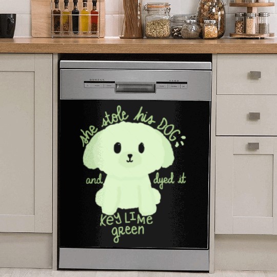 Key Lime Green Dog Dish Washer Covers