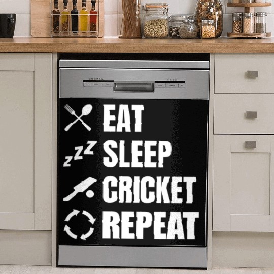 Cricket Player Daily Routine Dish Washer Covers