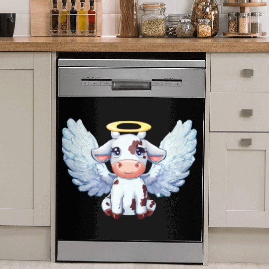 cow angel wings farm halo Dish Washer Covers
