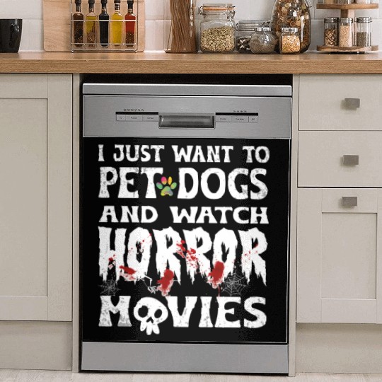 Funny Horror Movie Fan - Halloween Dogs Lover Gift Dish Washer Covers