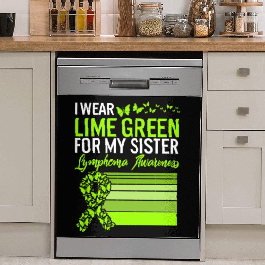 Lymphoma Warrior Dish Washer Covers, I Wear Lime Green For My