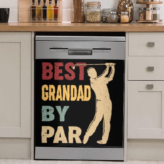 Best Grandad By Par Funny Golf Vintage Dish Washer Covers