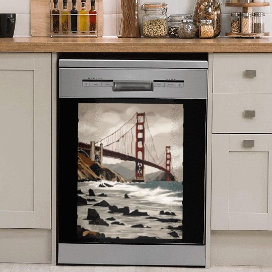 Golden Gate Bridge California Dish Washer Covers, Golden Gate
