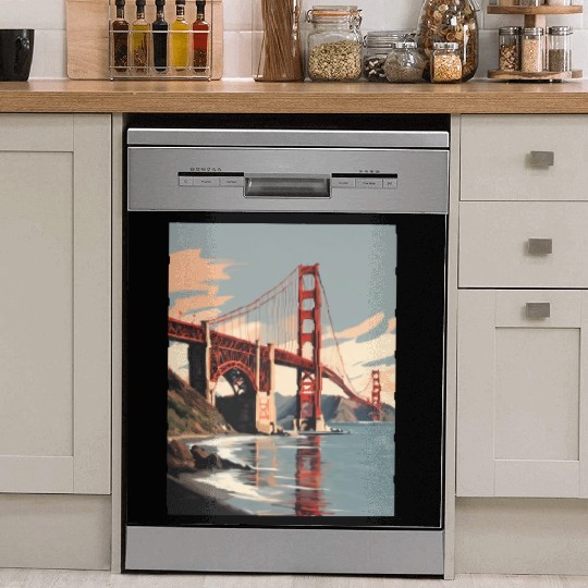 Golden Gate Bridge California Dish Washer Covers, Golden Gate