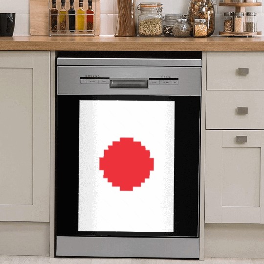 Japan Flag - Pixels Dish Washer Covers