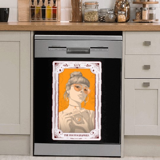 The Photographer Tarot Card Photography Camera Dish Washer Covers