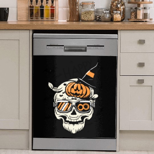 Skull Candy Punppkin Halloween Dish Washer Covers