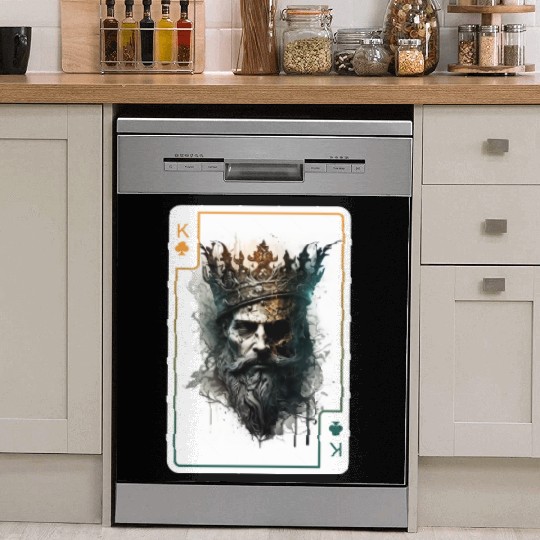 King Spades Halloween Creepy Gothic Poker Dish Washer Covers
