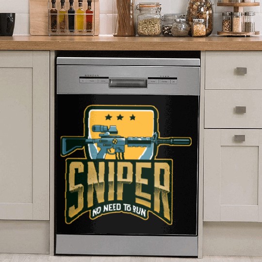 Sniper no need to run -Unisex Premium Dish Washer Covers