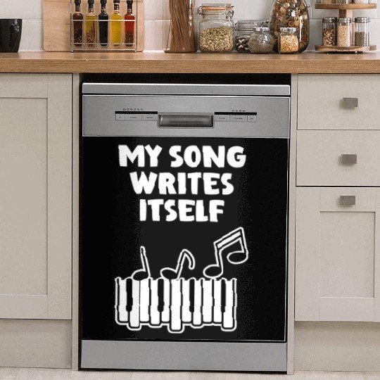 Song Writes Itself Song Writer Musicians Music Dish Washer Covers