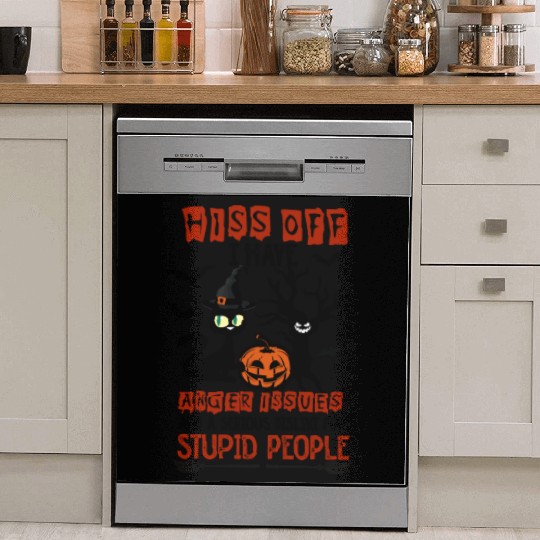 Halloween Cat Pumpkin Spooky Dish Washer Covers