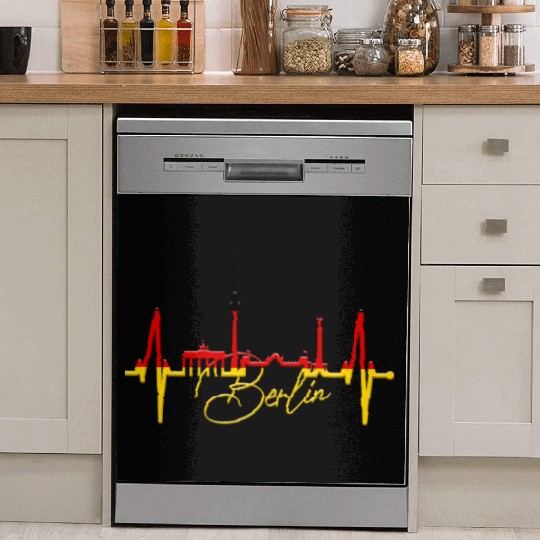 Berlin Skyline Heartbeat Germany Fan I Love Berlin Dish Washer Covers