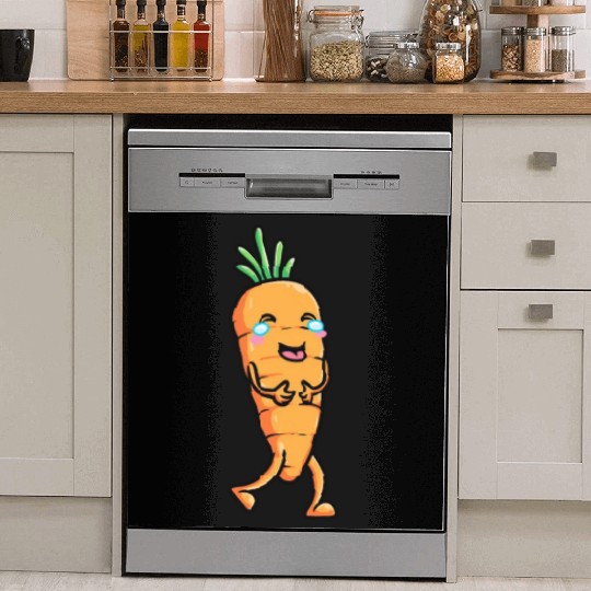 Carrot Emoticon Vegetable Vegan Vegetarian Dish Washer Covers