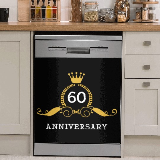 60th Diamond Wedding Anniversary / Sixty Years Dish Washer Covers