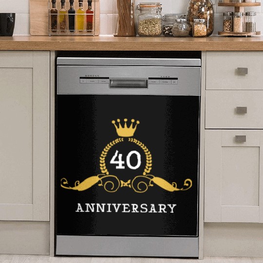 Celebrate 40 Years of Marriage / 40th Anniversary Dish Washer Covers