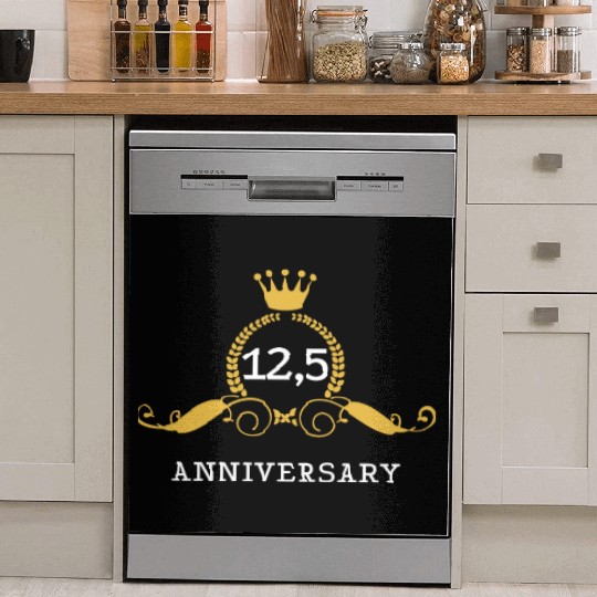 12.5 Years Wedding Anniversary / Celebrate Love Dish Washer Covers