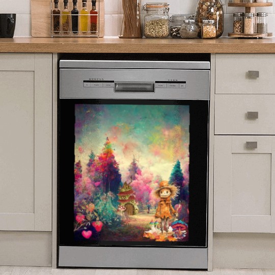 "Enchanted Dreams - Psychedelic Autumn Forest" Dish Washer Covers