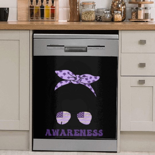 In May We Wear Purple Retro Lupus Awareness Month Dish Washer Covers