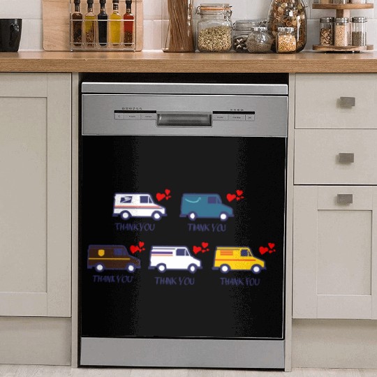 Thank You Postal worker Sticker Dish Washer Covers