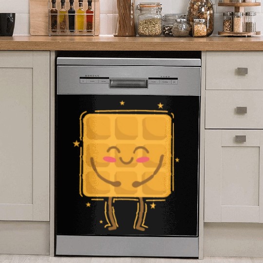Waffle happy Pastry Baker Dish Washer Covers