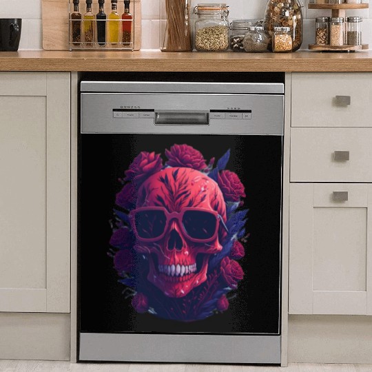 red skull Dish Washer Covers