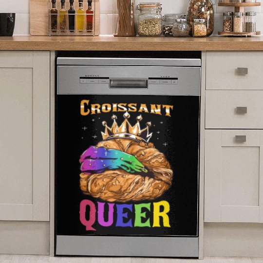 Croissant Queer French Pastry Funny LGBTQ Dish Washer Covers