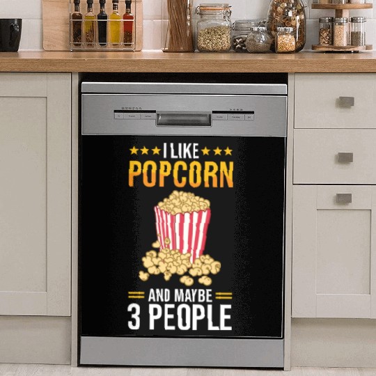 Popcorn Lover Gift Funny Popcorn Dish Washer Covers