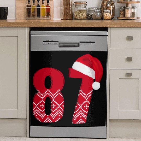 Age 87 - Congrats Christmas Number Eighty Seven Dish Washer Covers