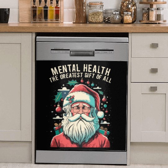 Mental Health Christmas Anti Christmas Holiday Dish Washer Covers