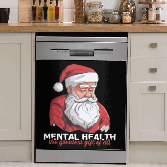 Mental Health Christmas Anti Christmas Holiday Dish Washer Covers
