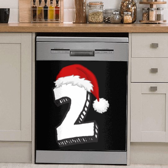 Number 2 Second Birthday - Christmas Two Dish Washer Covers