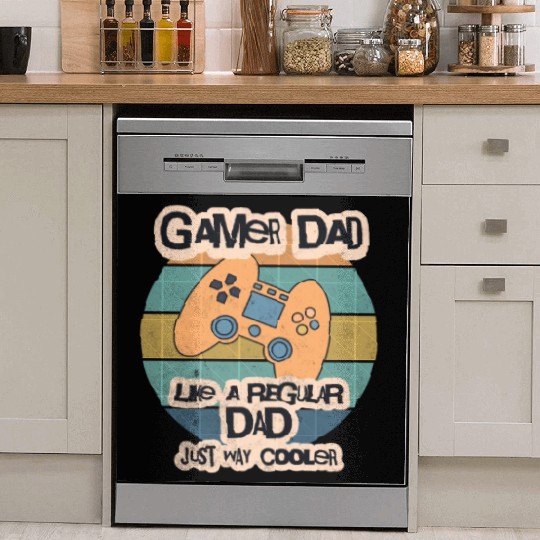 Cool Retro Gamer Dad Dish Washer Covers