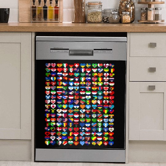 International Flags of the Countries of the World Dish Washer Covers