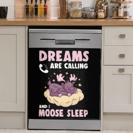 Dreams Are Calling Youth Cute Moose Dish Washer Covers