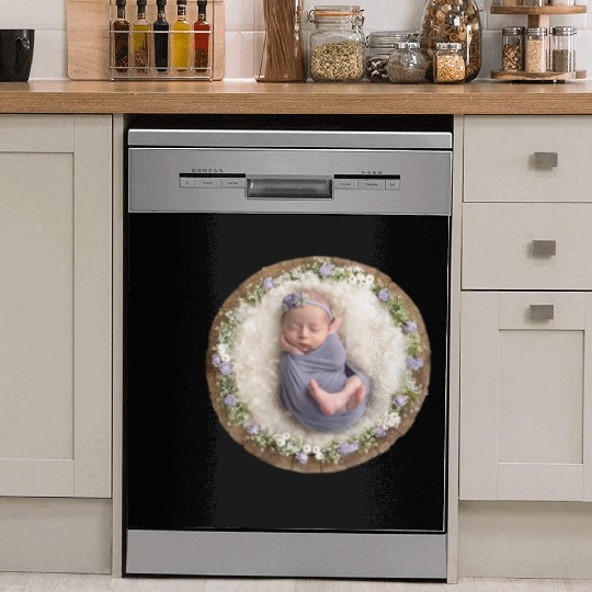 Lavender newborn girl pictures Dish Washer Covers
