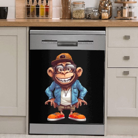 Street Art Monkey Urban Rap Street Monkey Dish Washer Covers