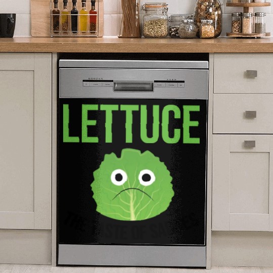 Lettuce The Taste of Sadness Funny Vegan Green FF Band Dish Washer Covers
