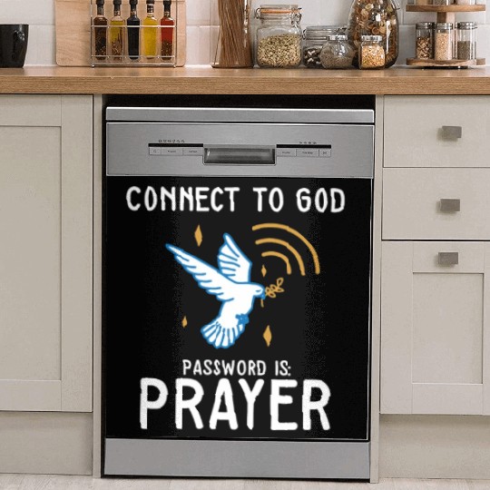 Connect to God Team Jesus Believer Scripture Dish Washer Covers