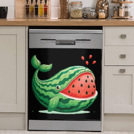 Melon Whale Funny Animal Made Of Vegetables Dish Washer Covers