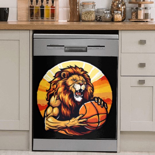 Basketball lion Dish Washer Covers