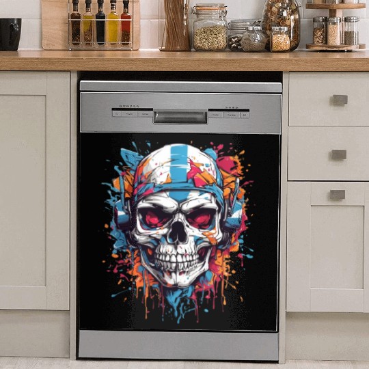 Skull Givin' Raspberry Dk Dish Washer Covers