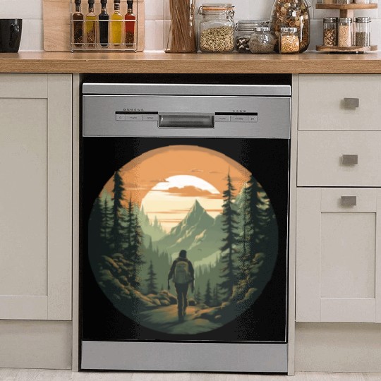 Forest nature trekking adventure Dish Washer Covers