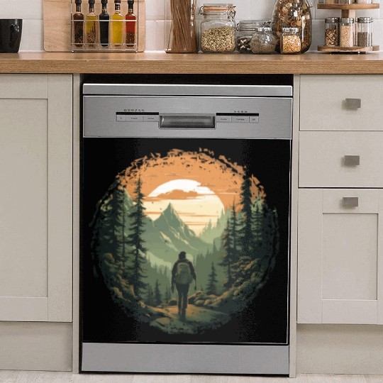 Forest nature trekking adventure Dish Washer Covers